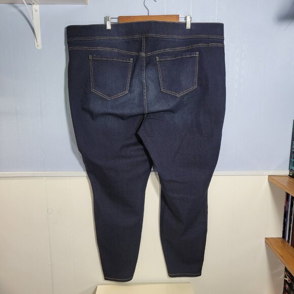 Torrid Lean Jean 4R Size 26 Dark Wash Denim Blue Faded Pull On Skinny Jeans - Picture 5 of 13